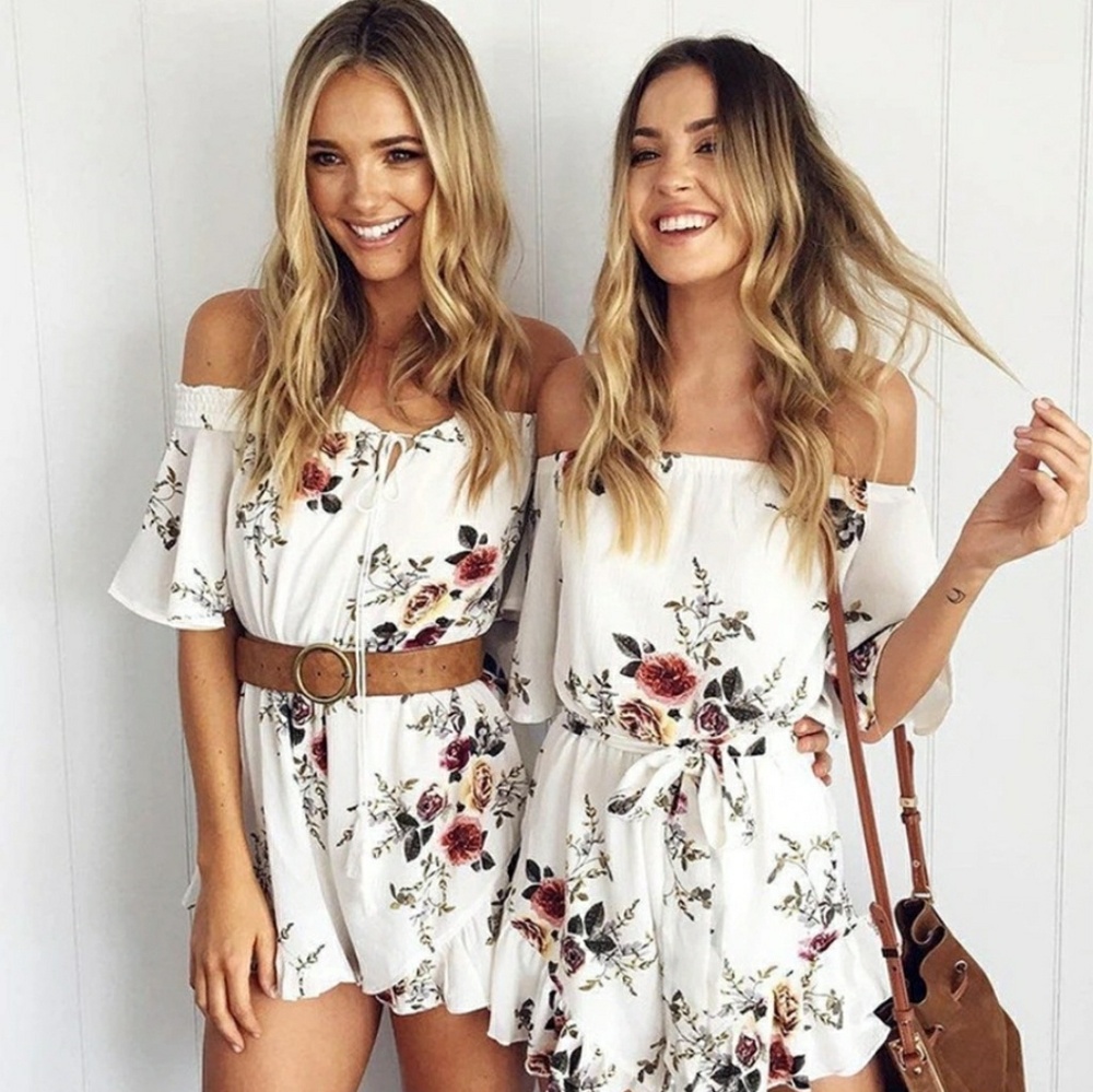 ***White Floral Romper - Picture 6 of 7